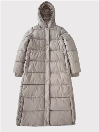 Fabricante de chaqueta acolchada blanca larga para mujer